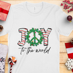 Joy to the World with Wreath and Lights  DTF Transfer