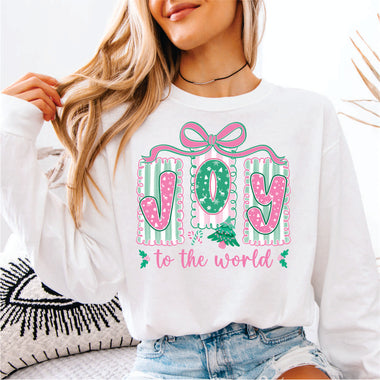 Joy to the World Pink & Green