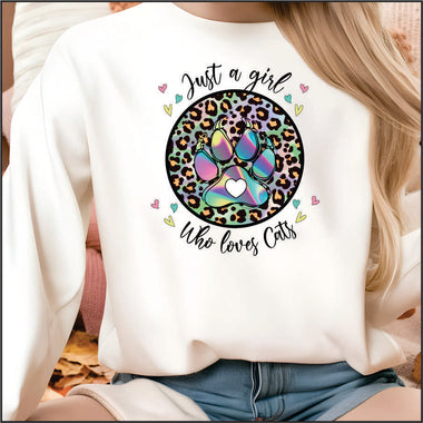 Just a Girl who Loves Cats Paw DTF Transfer (Copy)