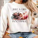 Just a Girl who Loves Football DTF Transfer