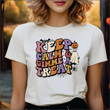 Keep Calm and Give me a Treat DTF Transfer