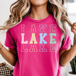 Lake Lake Lake stacked DTF Transfer