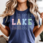 Lake Lake Lake stacked DTF Transfer
