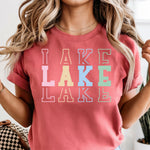 Lake Lake Lake stacked DTF Transfer