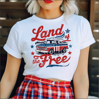 Land of the Free Truck DTF Transfer