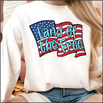 Land of the Free Flag DTF Transfer