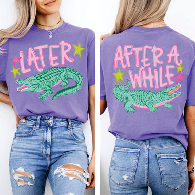 Later Gator After A While Crocodile Pink 2 part