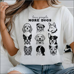 Less People More Dogs DTF Transfer