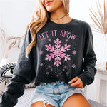 Let it Snow Pink Snow Flake