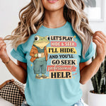 Lets Play Hide & Seek DTF Transfer