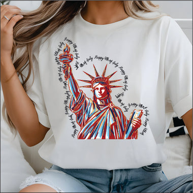 Happy 4th of July Liberty DTF Transfer