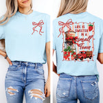 Life is Sweeter in a Small Town Strawberry 2 part DTF Transfer