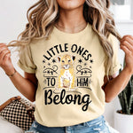 Little Ones to Him Belong black DTF Transfer