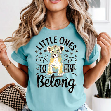 Little Ones to Him Belong black DTF Transfer