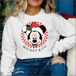 Magical Christmas Boy Mouse with Checkerboard Circle DTF Transfer