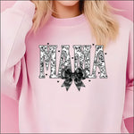 Mama Lace & Bow DTF Transfer