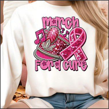 March for a Cure DTF Transfer