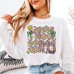 Mardi Gras Brushstroke Mississippi black print