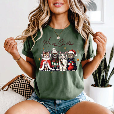 Meowy Christmas Fancy Cats