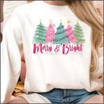 Merry & Bright Trees DTF Transfer