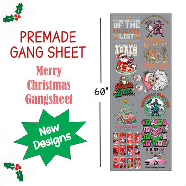 Merry Christmas Gang Sheet