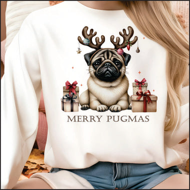 Merry Pugmas DTF Transfer