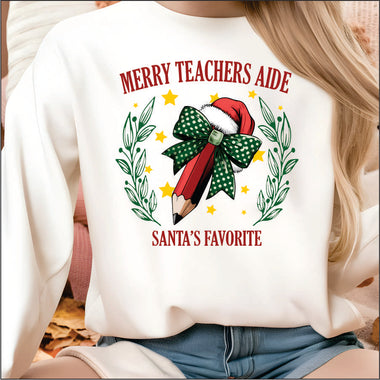 Merry Teachers Aide DTF Transfer