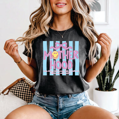 Motherhood Pink & Blue Stripes