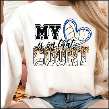 My Heart is on that Court DTF Transfer