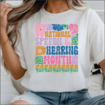 National Speech & Hearing Month DTF Transfer
