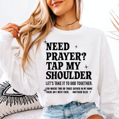 Need Prayer Tap My Shoulder