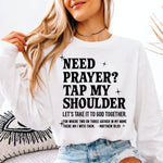 Need Prayer Tap My Shoulder