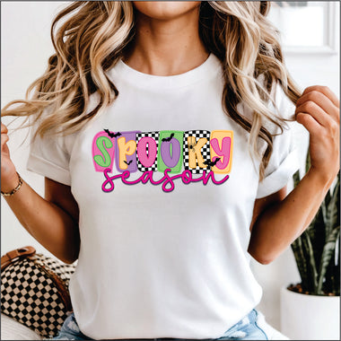 Neon Retro Spooky Season DTF Transfer
