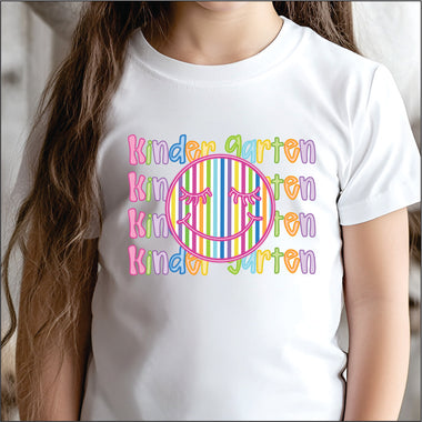 Neon Smiley Kindergarten DTF Transfer