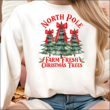 North Pole Christmas Trees DTF Transfer