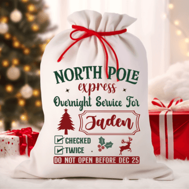 North Pole Express Santa Bag DTF Transfer