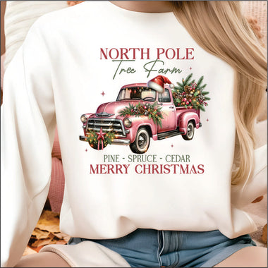 North Pole Tree Farm DTF Transfer