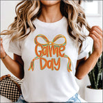 Orange Bow Game Day DTF Transfer