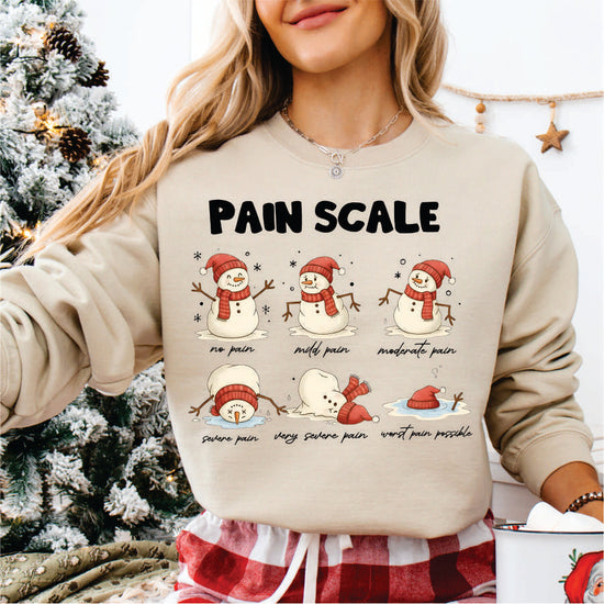 Snowman Pain Scale black – Sweet Tee Transfers