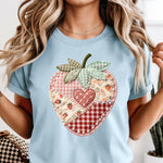 Patchwork StrawberryDTF Transfer