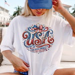 USA in Swirls DTF Transfer