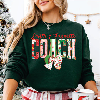 Christmas Pattern Santa's Favorite Coach