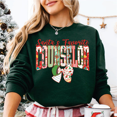 Christmas Pattern Santa's Favorite Counselor