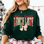 Christmas Pattern Santa's Favorite Lunch Lady
