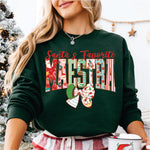Christmas Pattern Santa's Favorite Maestra