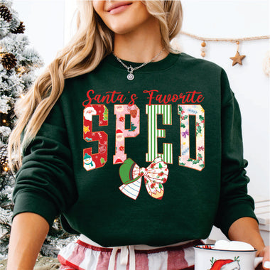 Christmas Pattern Santa's Favorite Sped