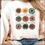 Peace and Kindness DTF Transfer