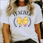 Pencil Bow Teacher & Grades 1-6 DTF Transfer