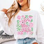Pink & Green Floral w Bunny