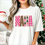 Nana Pink Cheetah Christmas DTF Transfer